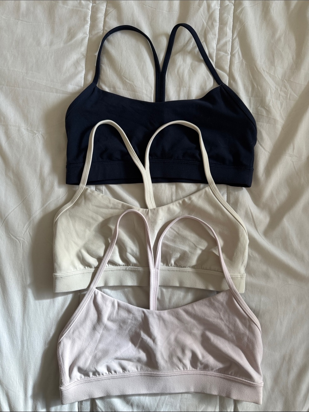 Lululemon flow y bra bundle (3 colors) all size 8